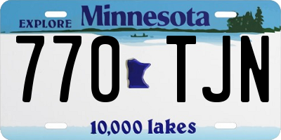 MN license plate 770TJN