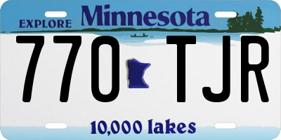 MN license plate 770TJR