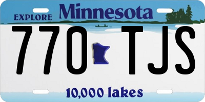 MN license plate 770TJS