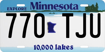 MN license plate 770TJU