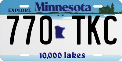 MN license plate 770TKC