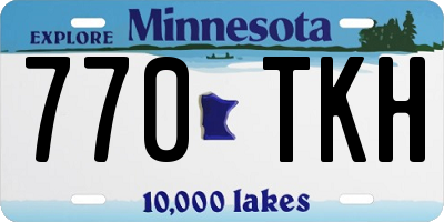 MN license plate 770TKH