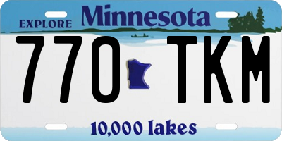 MN license plate 770TKM