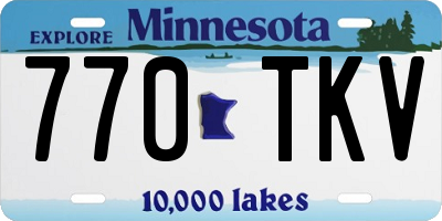 MN license plate 770TKV