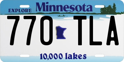 MN license plate 770TLA
