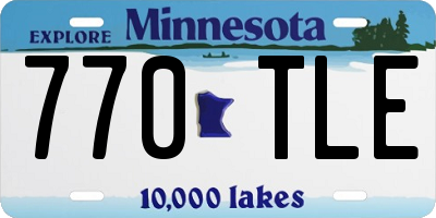 MN license plate 770TLE
