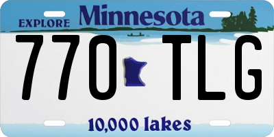 MN license plate 770TLG