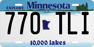 MN license plate 770TLI