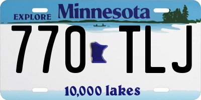 MN license plate 770TLJ
