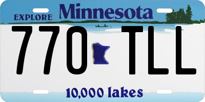 MN license plate 770TLL