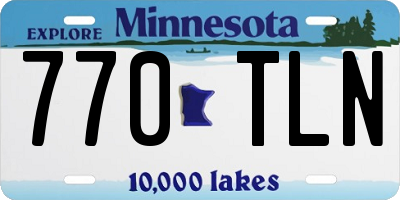 MN license plate 770TLN