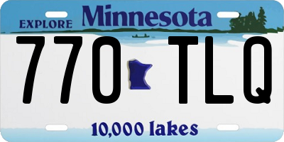 MN license plate 770TLQ