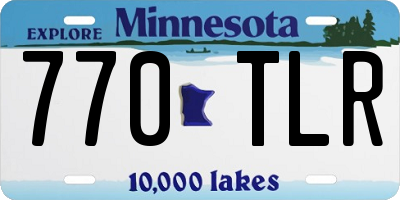MN license plate 770TLR