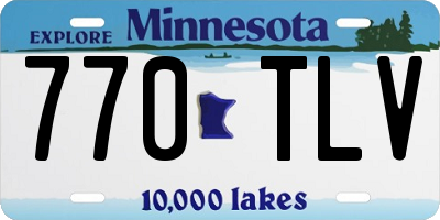 MN license plate 770TLV