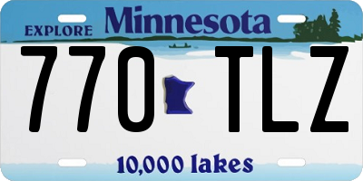 MN license plate 770TLZ
