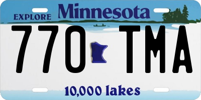 MN license plate 770TMA