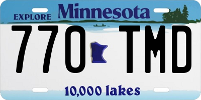 MN license plate 770TMD