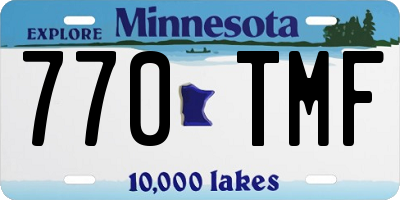 MN license plate 770TMF
