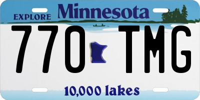 MN license plate 770TMG