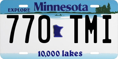 MN license plate 770TMI