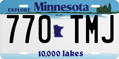 MN license plate 770TMJ