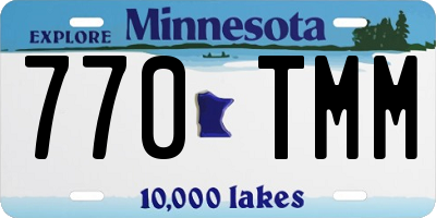MN license plate 770TMM