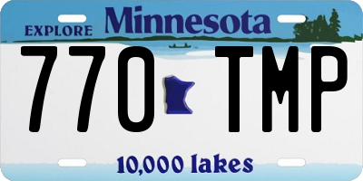 MN license plate 770TMP