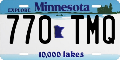 MN license plate 770TMQ