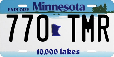 MN license plate 770TMR
