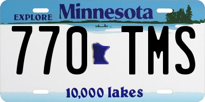 MN license plate 770TMS
