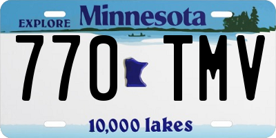 MN license plate 770TMV