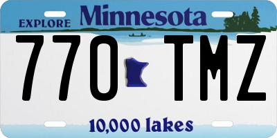 MN license plate 770TMZ
