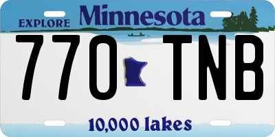 MN license plate 770TNB