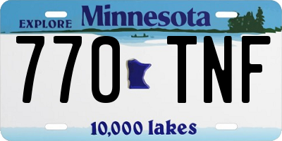 MN license plate 770TNF