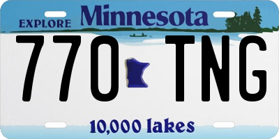 MN license plate 770TNG