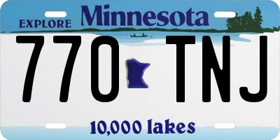 MN license plate 770TNJ