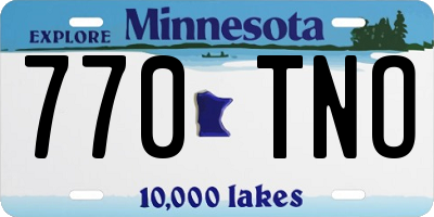 MN license plate 770TNO