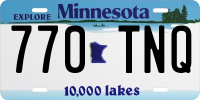 MN license plate 770TNQ