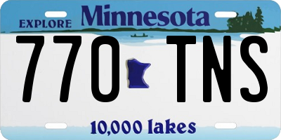 MN license plate 770TNS