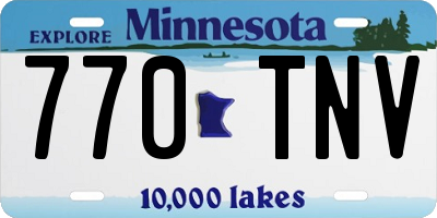 MN license plate 770TNV
