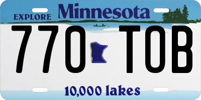 MN license plate 770TOB