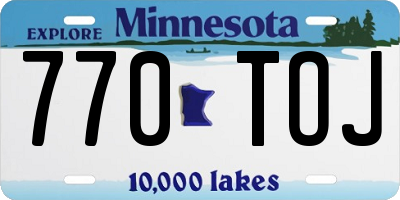 MN license plate 770TOJ