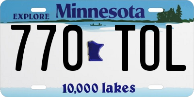 MN license plate 770TOL