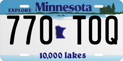 MN license plate 770TOQ