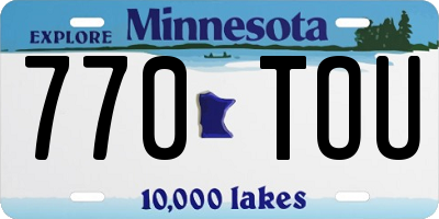 MN license plate 770TOU