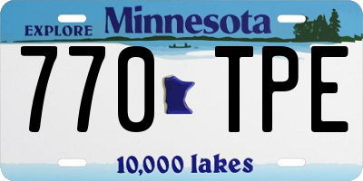 MN license plate 770TPE