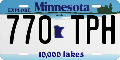 MN license plate 770TPH