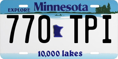 MN license plate 770TPI