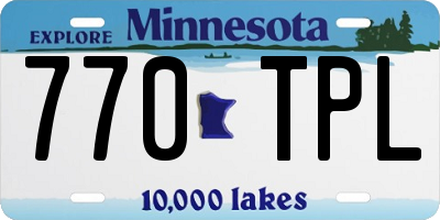 MN license plate 770TPL