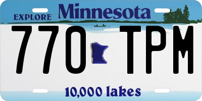MN license plate 770TPM